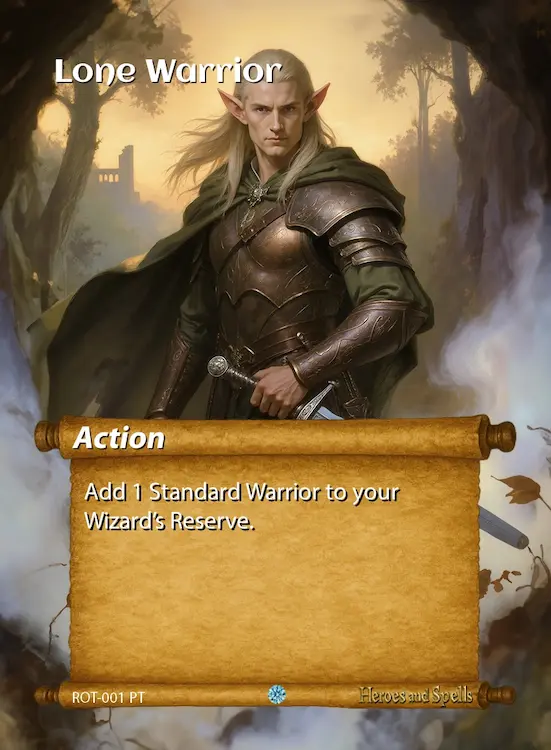 Realm of Thaloria, Play Test Card, Lone Warrior