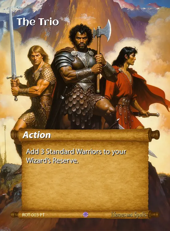Realm of Thaloria, Play Test Card, The Trio