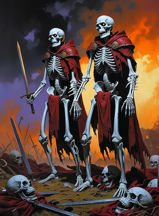 The Card Table Society, Realm of Thaloria, Twin Warriors Art