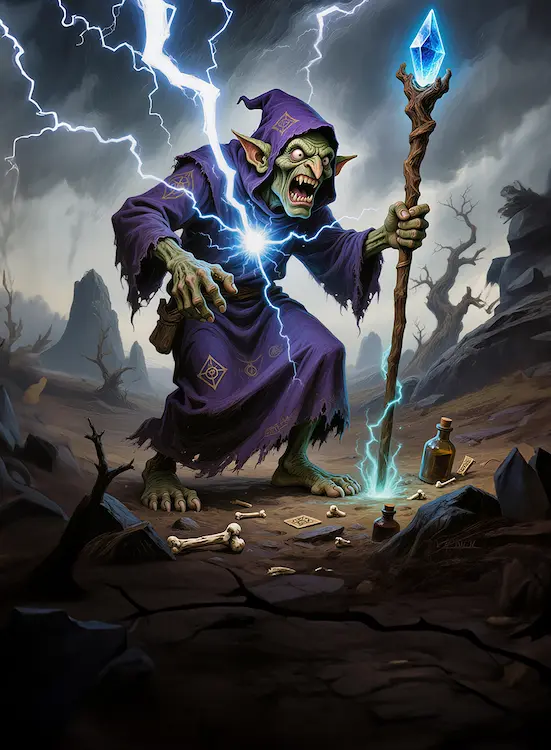 The Card Table Society, Realm of Thaloria, Chain Lightning Art