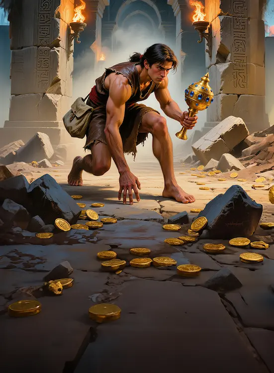 The Card Table Society, Realm of Thaloria, Relic Thief Art