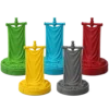 Five coloured faction banners for Heroes and Spells in green, cyan, maroon red, yellow and dark grey.
