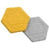 Gold Grotto hex tile and grey Dungeon hex tile for Heroes and Spells.